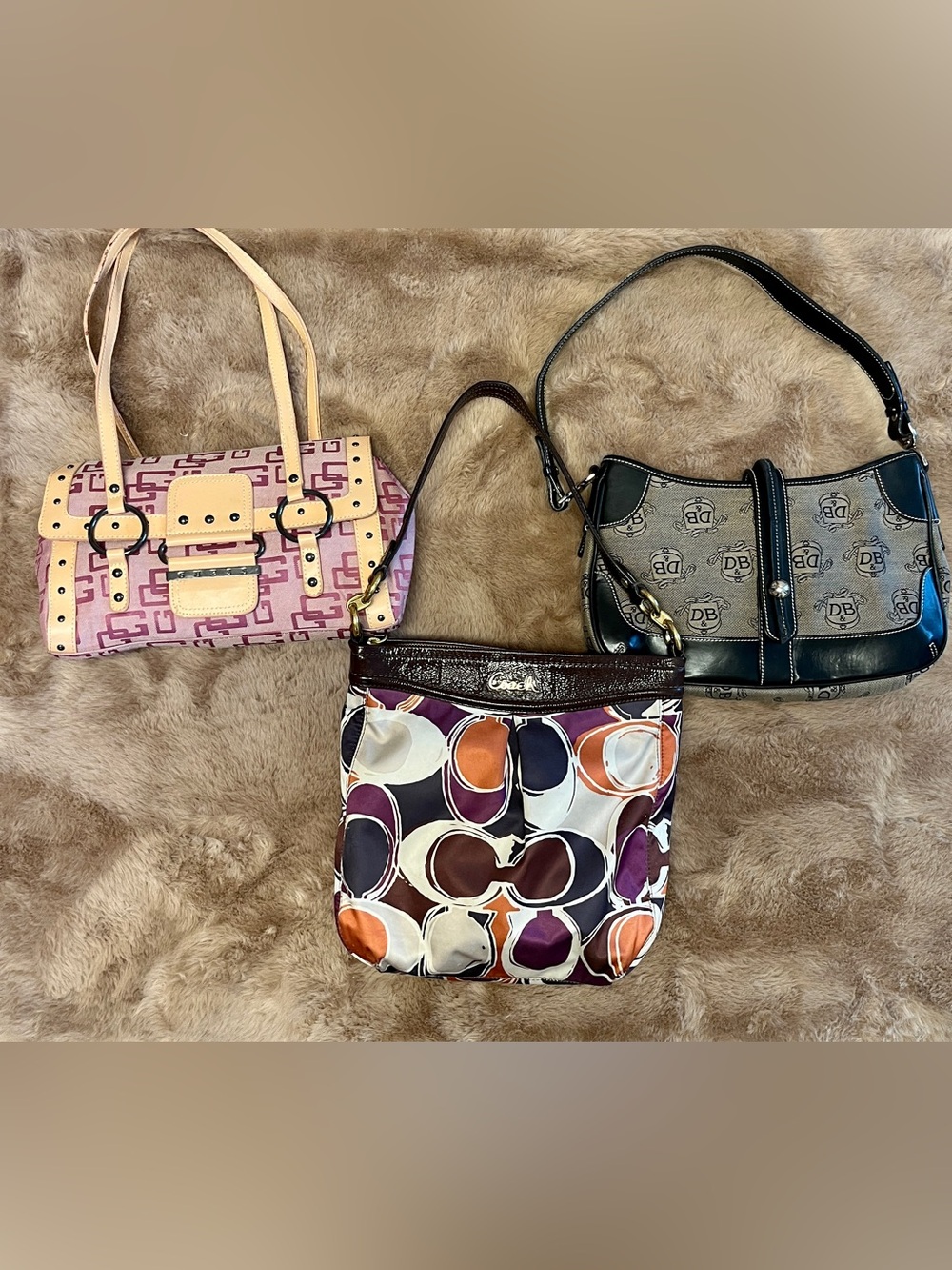 Y2K Baddie Bundle: 3 bags, Coach, Dooney & Bourke, Guess